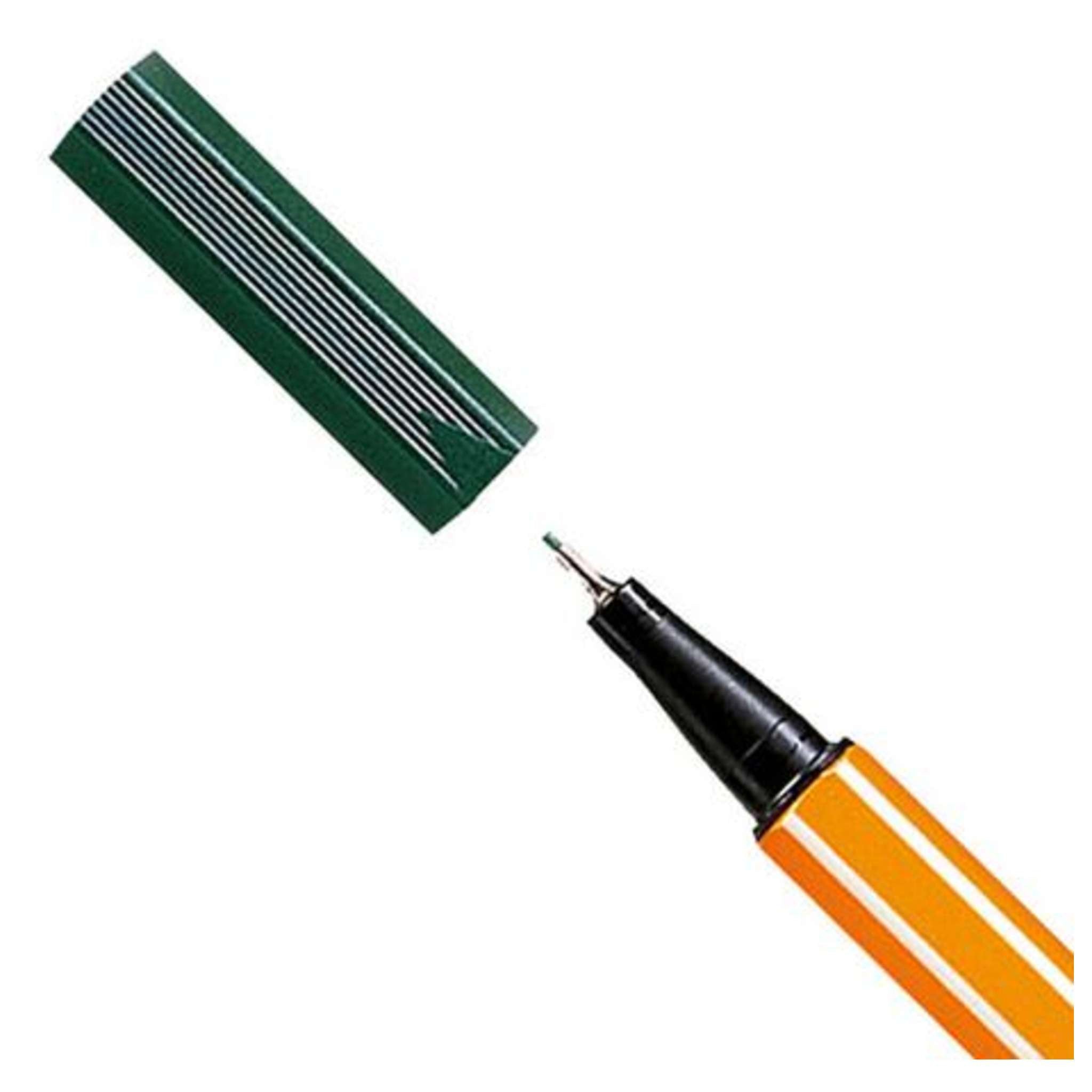 Confezione 10 Pezzi Fine Liner Point 88 Verde Oliva