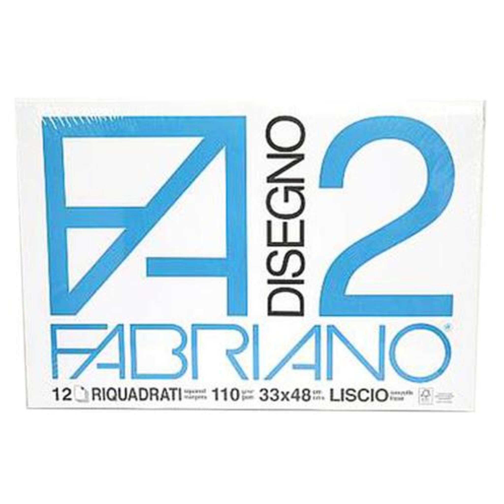 Album da Disegno F2 Fogli Lisci Riquadrati 33x48cm 12 Fogli