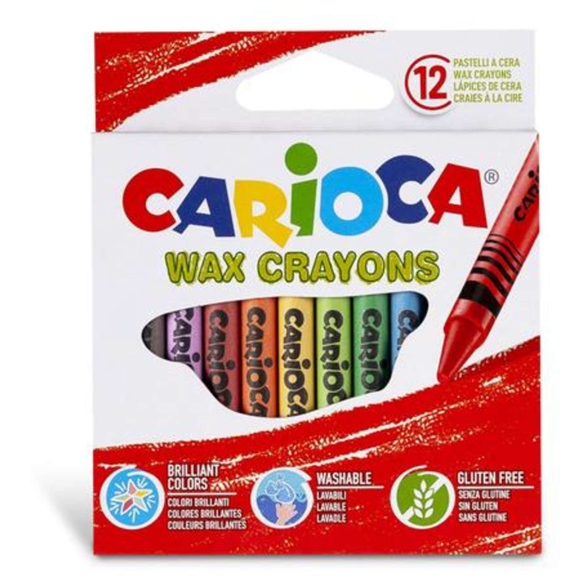 Sc.24 Pastelli A Cera Wax Crayons Carioca 42366 X6