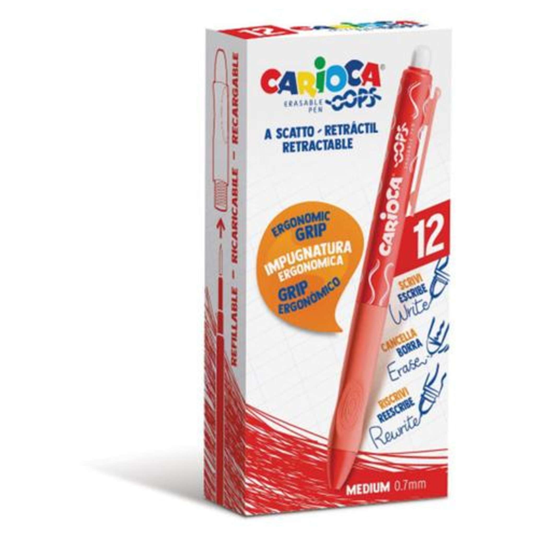 Penna Oops Scatto Retractable  Rosso 43043 X12