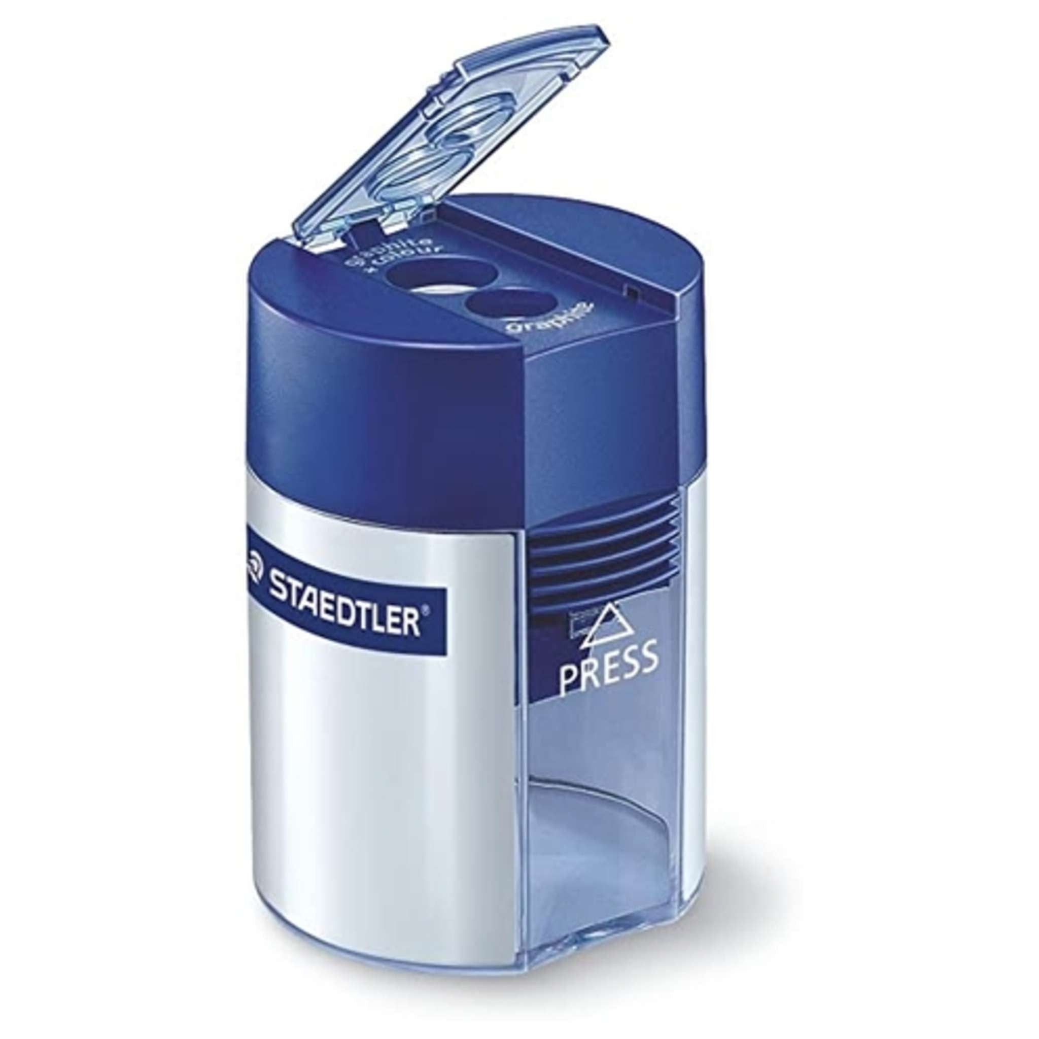 Temperamatite 2 Fori Metallo Con Contenitore X10