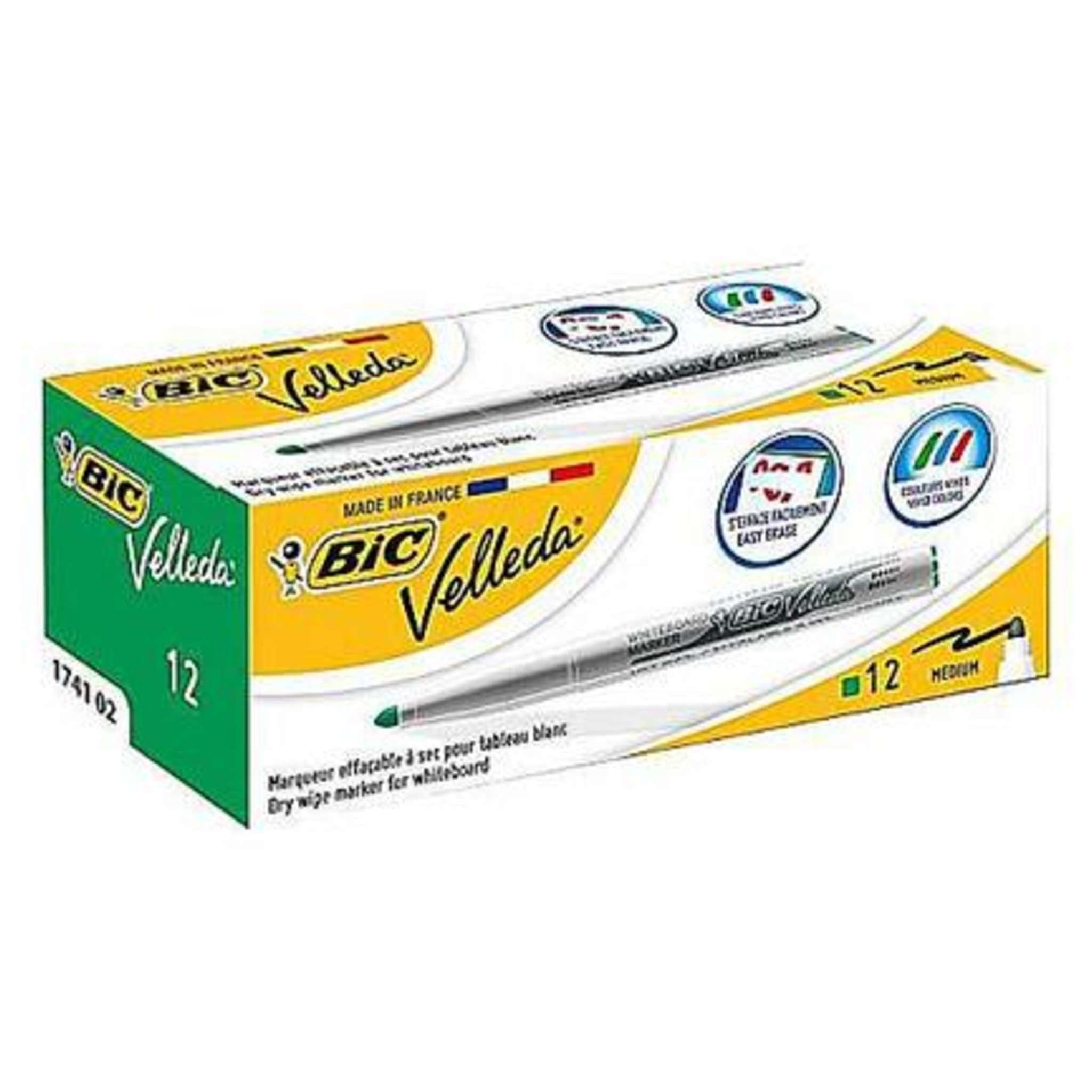 Marcatori Velleda Bic 1741 Verde  X12