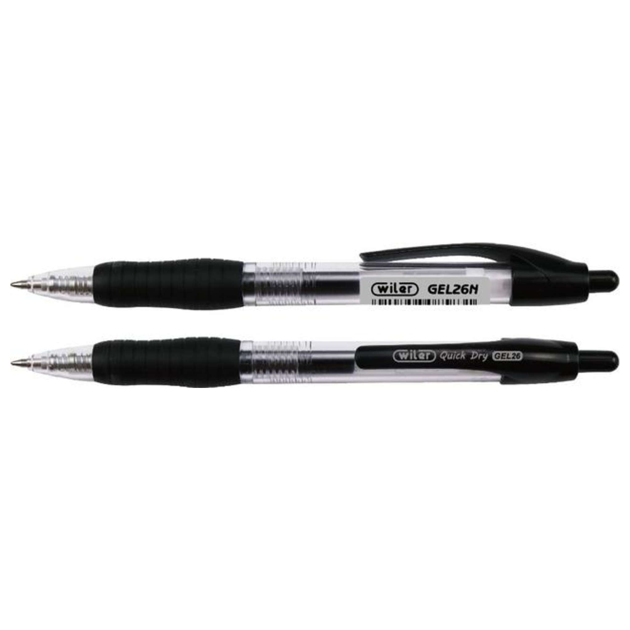 Penna Inchiostro Gel 0.7 (Tipo G2) Nero Wiler X12