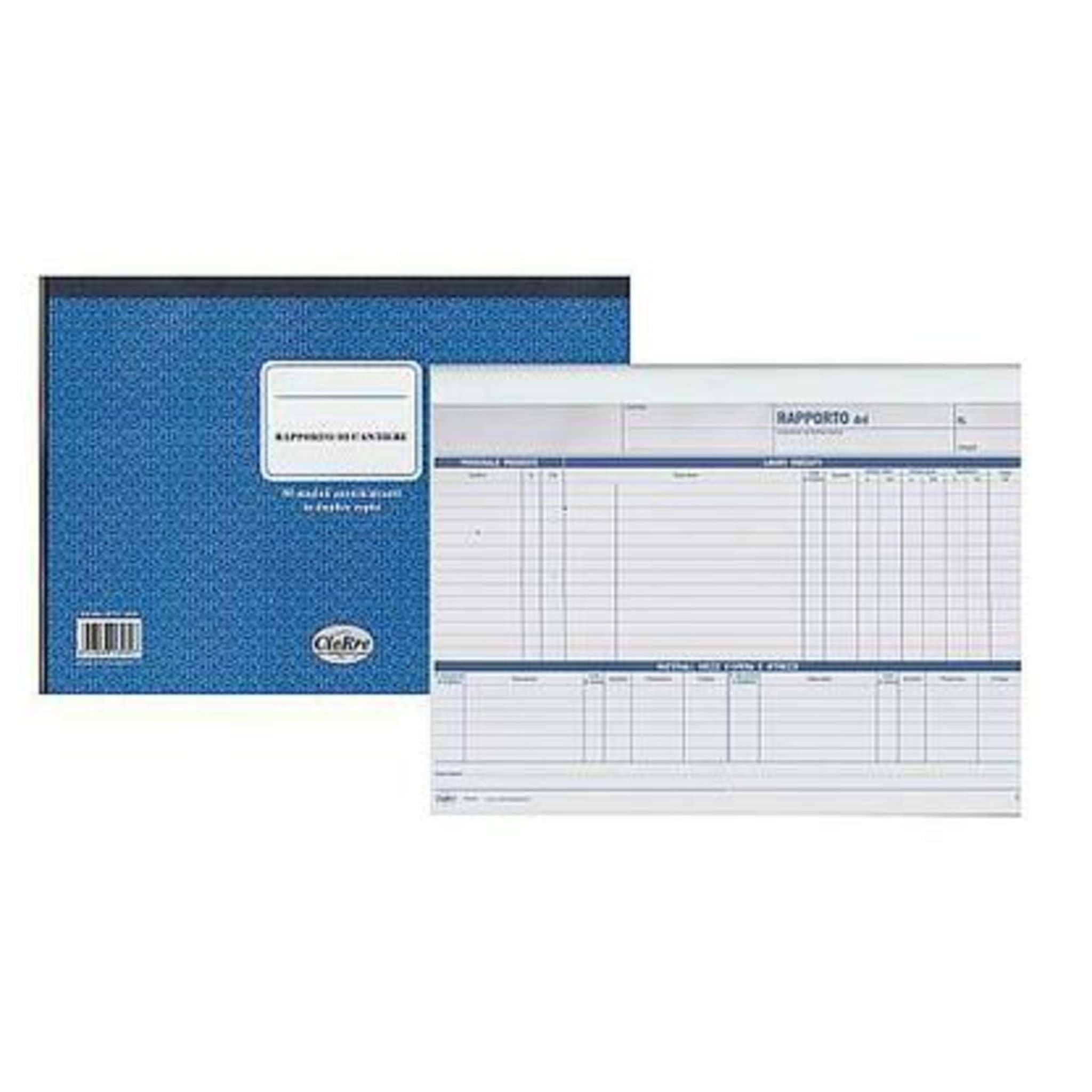 Blocco 30X23 Rapporto Di Cantiere 2 Copie Autoricalcanti X1