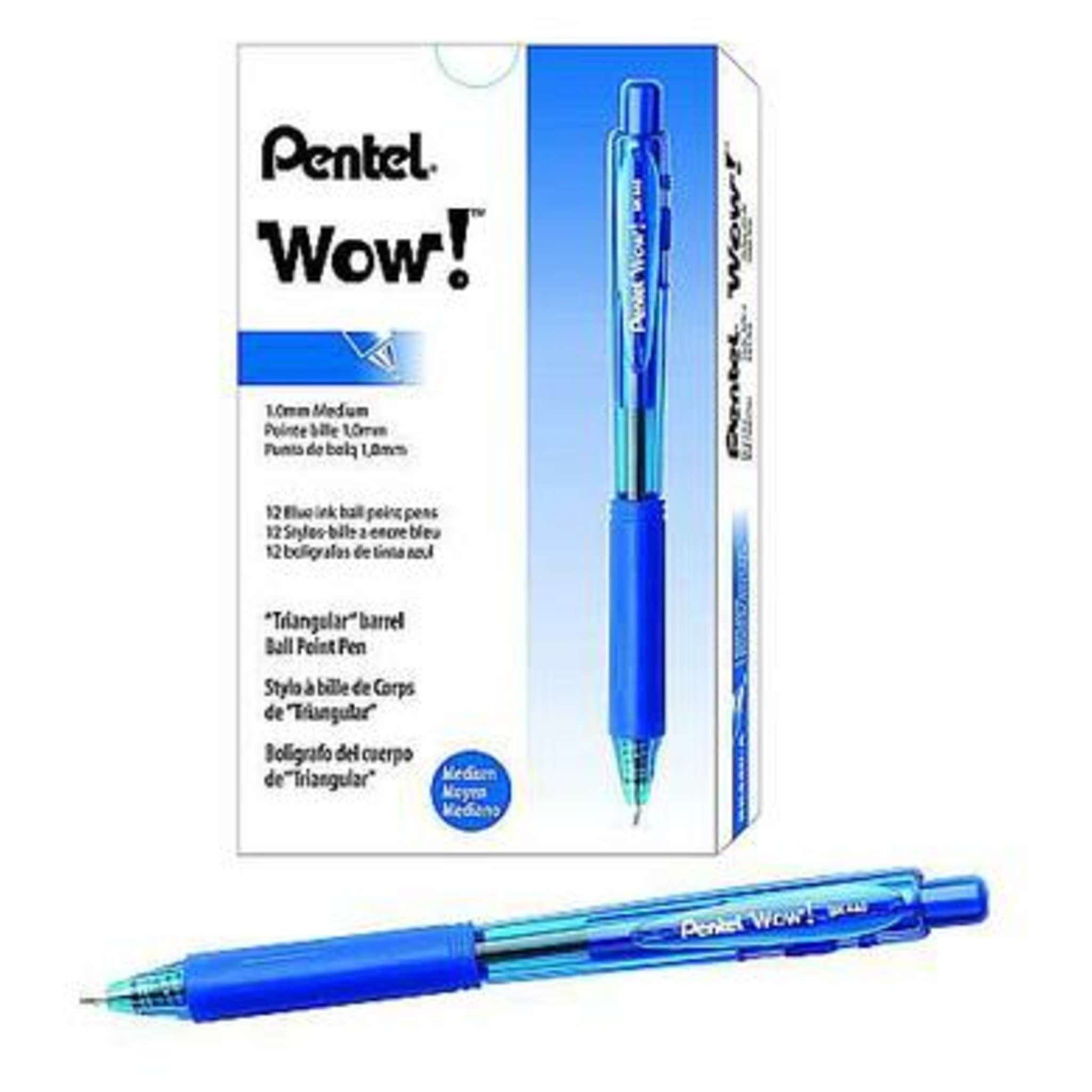 Confezione 12 Penne a Sfera Wow Feel 1,0mm Blu