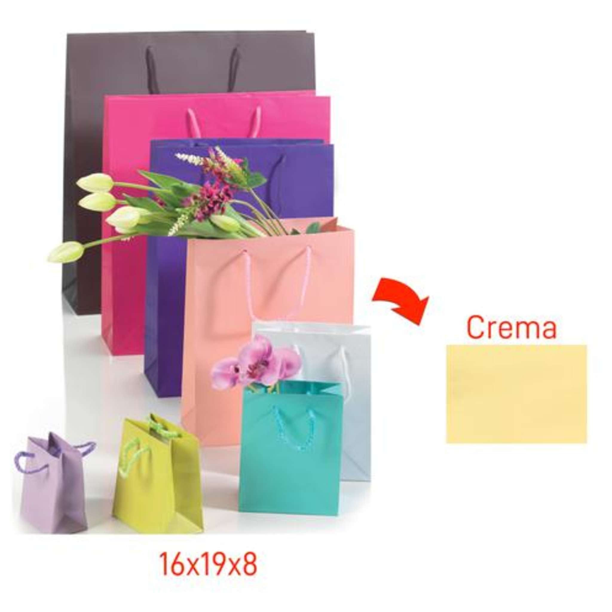 Shopper 157Gr 16X19+8 Crema X12