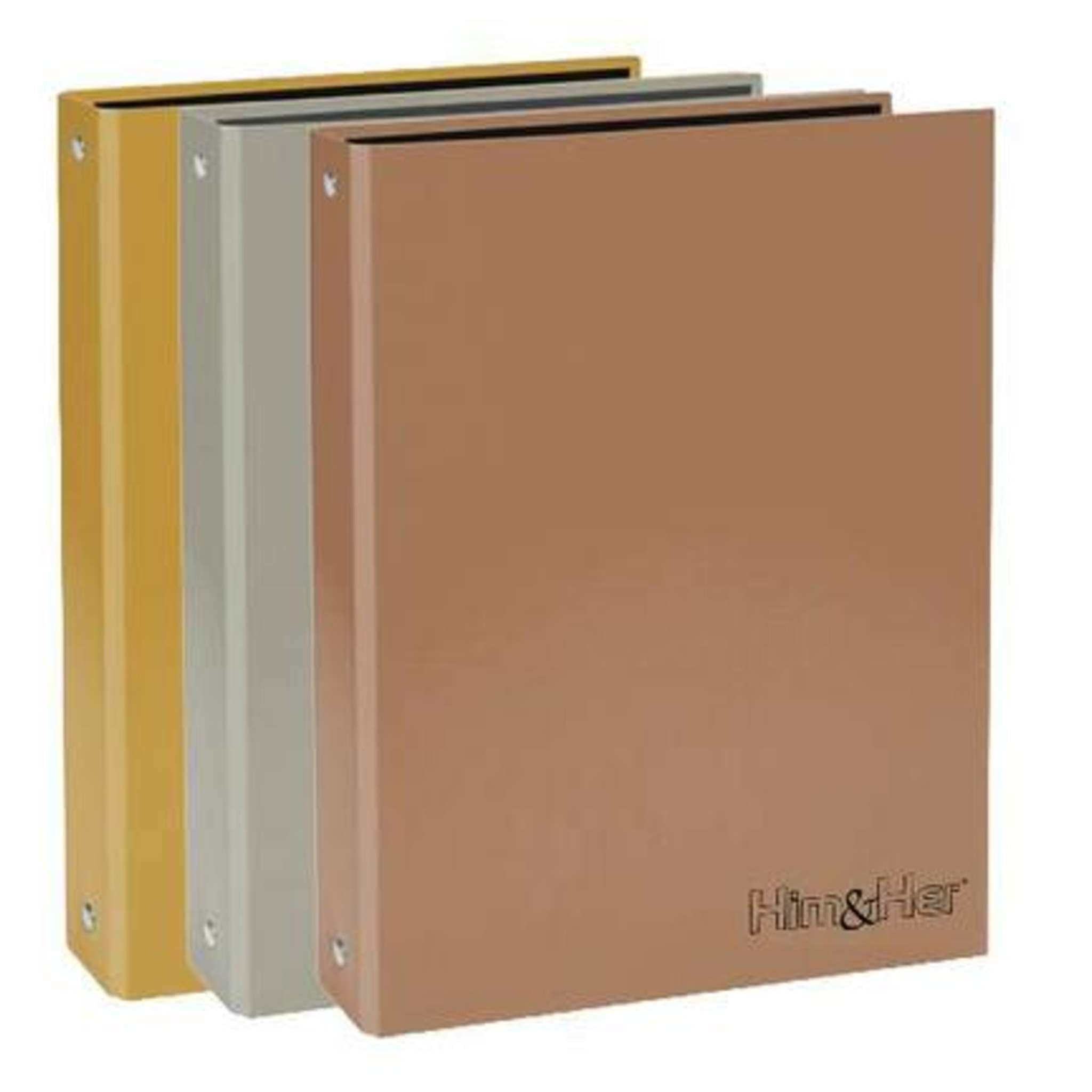Cartella 4 Anelli H&H 19X23Cm Metal Gold X1