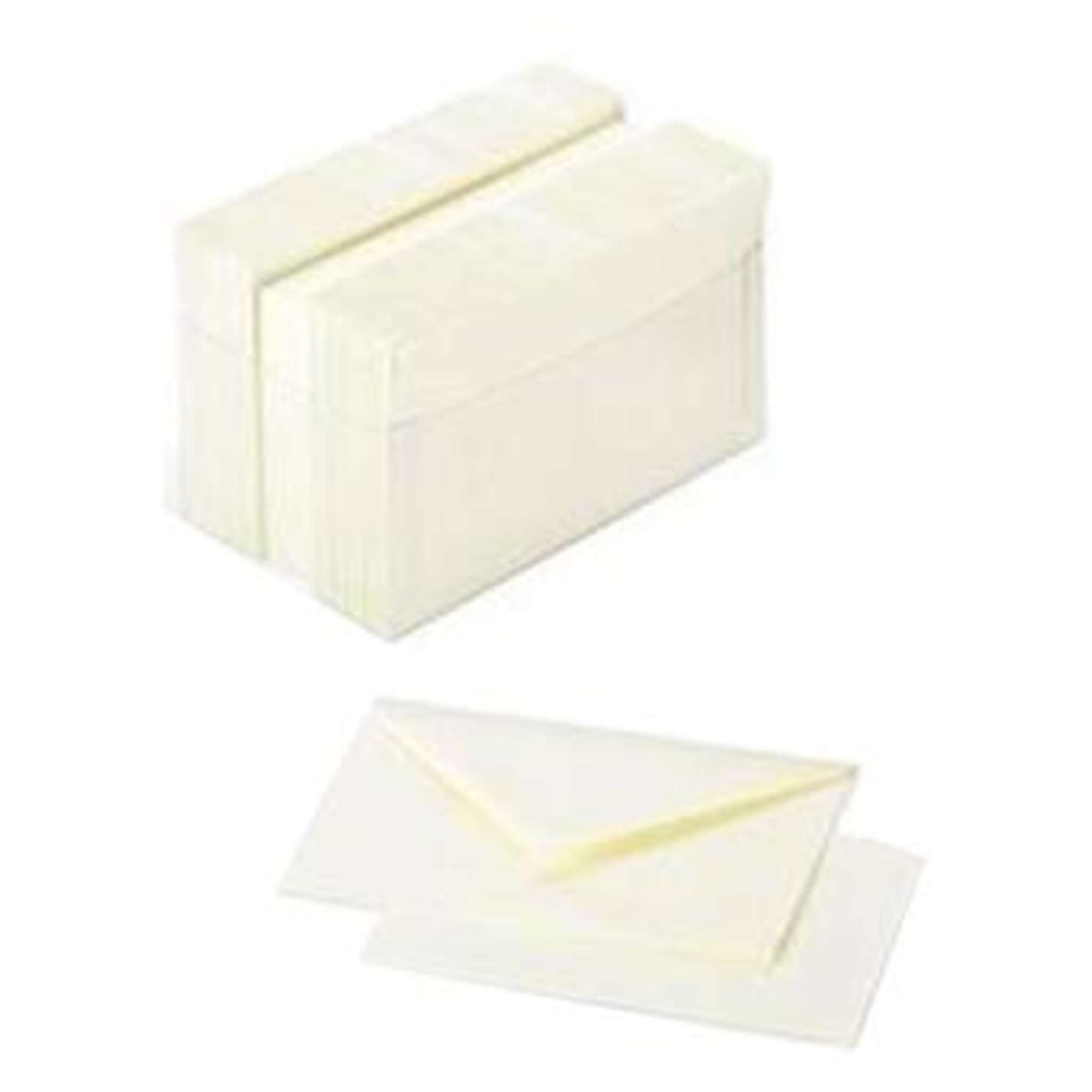 A57Q174 Confezione 100 Buste con Cartoncino Avorio 9x14cm