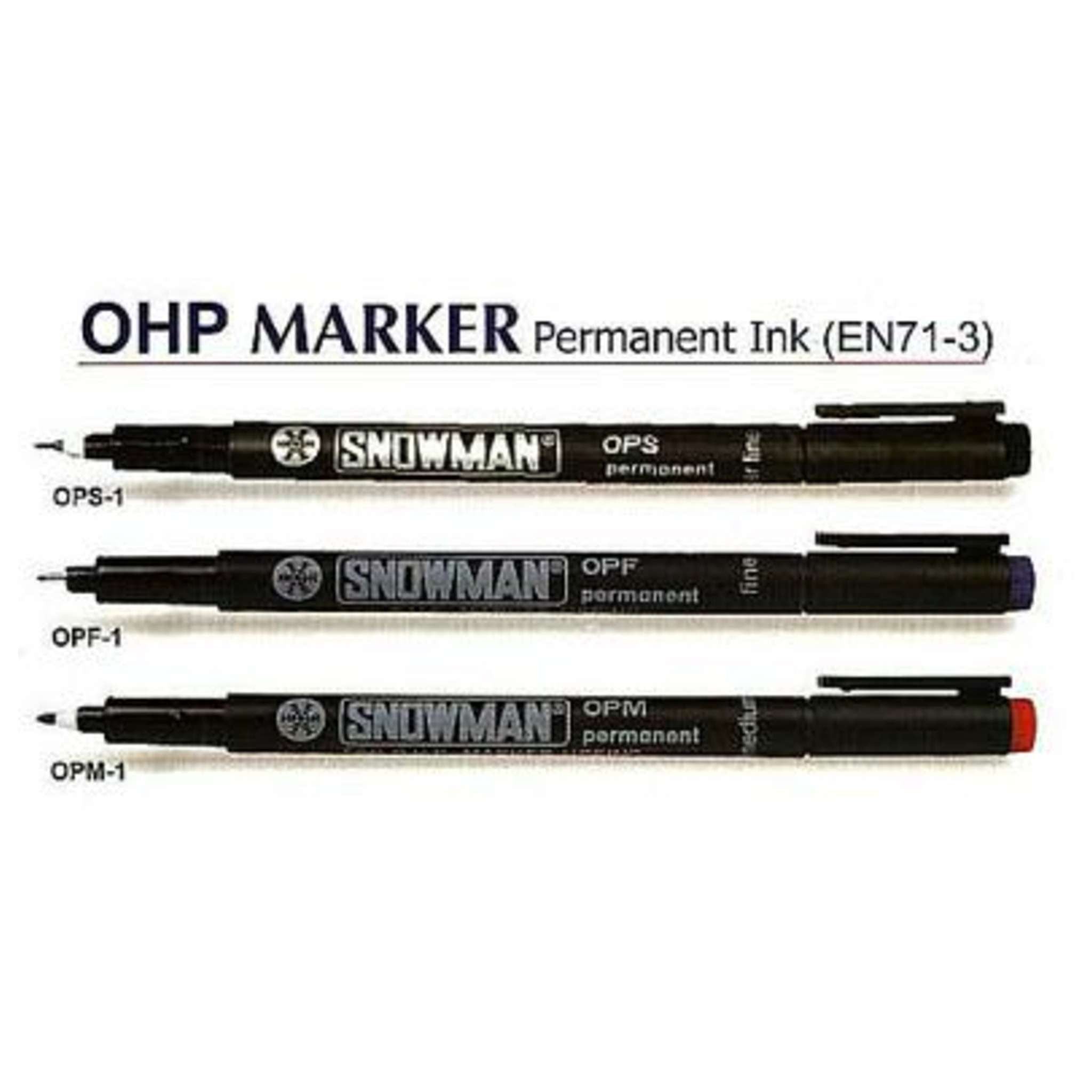 Marker Ohp Snowmann Punta M Nero X12