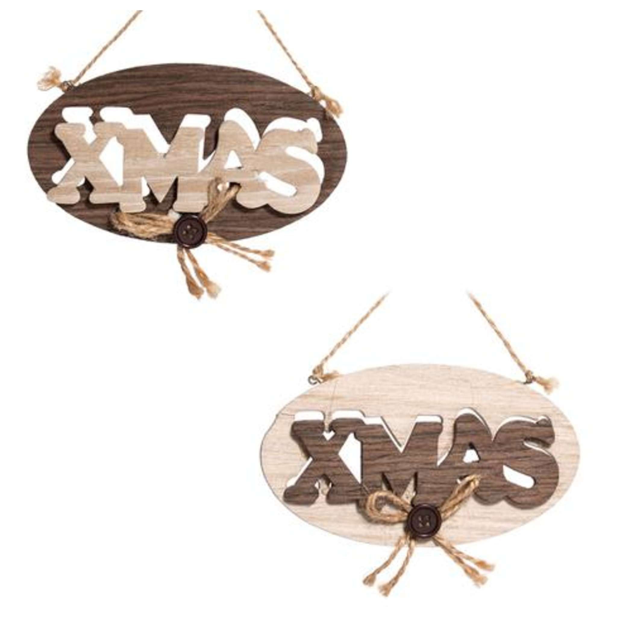 Ornamenti 14Cm 3D X Mas Legno Nas-140 X1