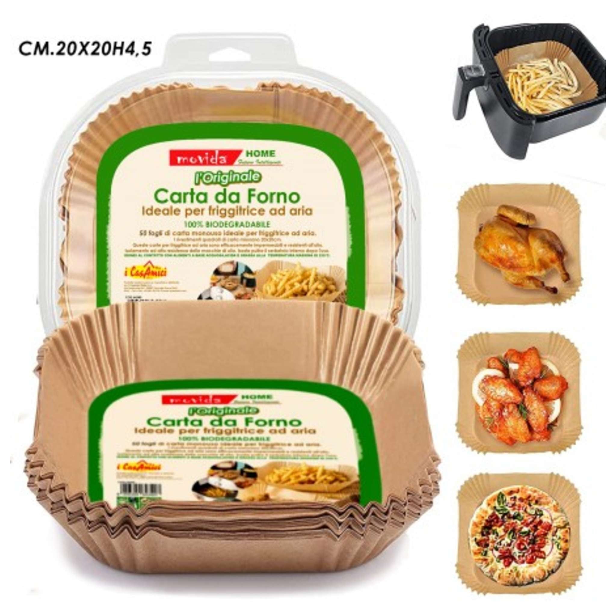 Confezione 50 Fogli Cartaforno 20X20 Cm