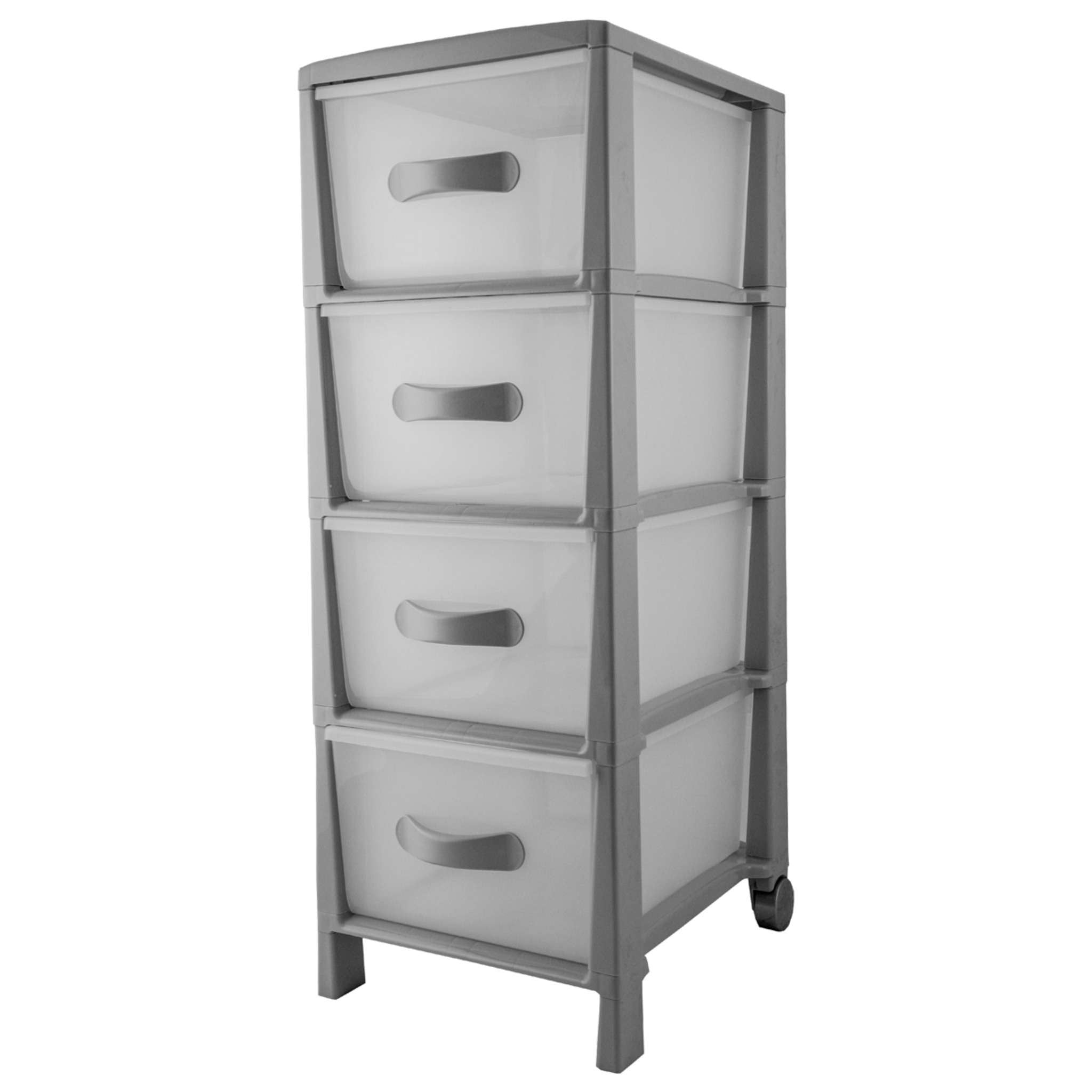Cassettiera Futura Slim 4 Tortora - 29,5X38Xh82 Cm