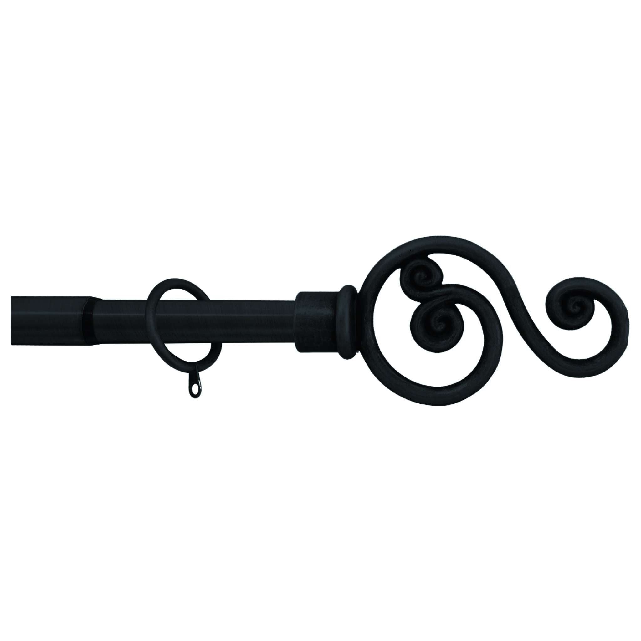 Utilia BASTONE PER TENDE VIOLINO Estensibile cm. 120Ø·215 col. Nero