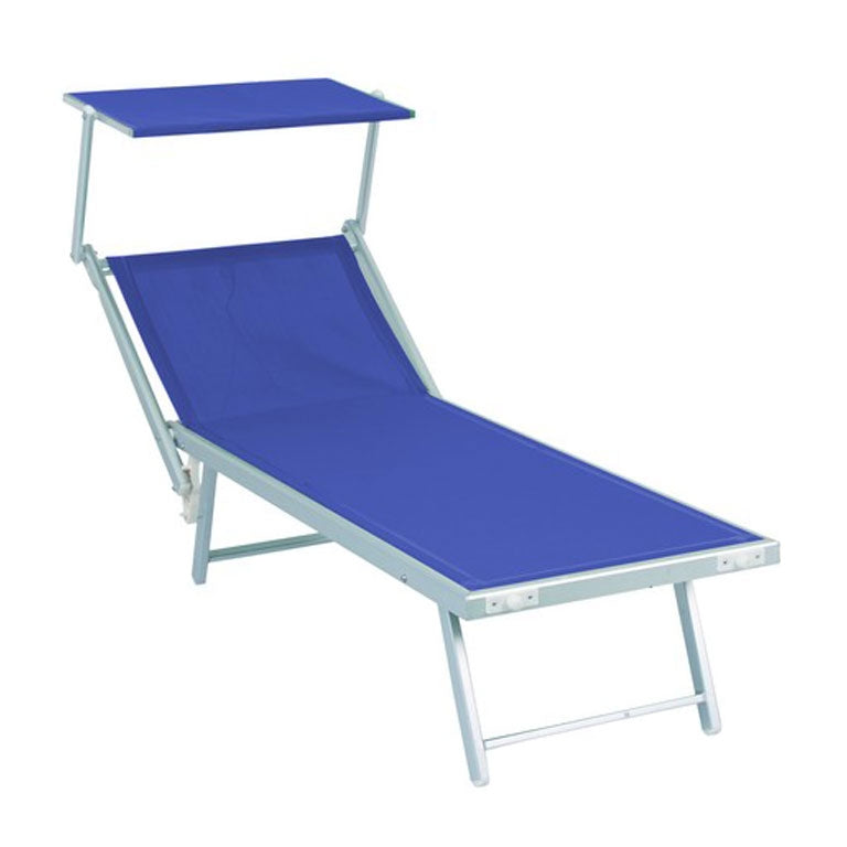 Lettino Pool cm. 64X184X38 H Col. Blu