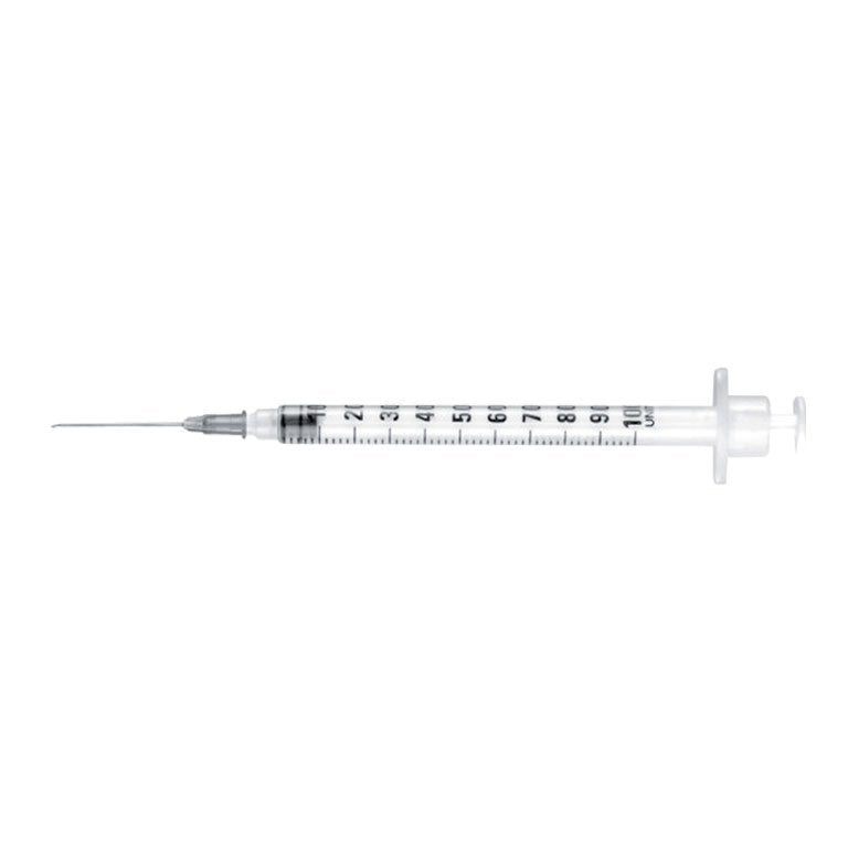 Siringa Insulina Ago Inserito 25G - 1 ml - Conf. 100 Pz.