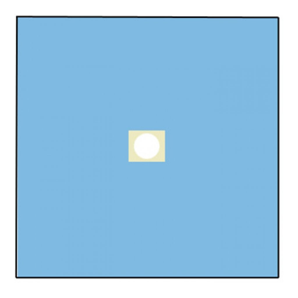 Telo Chirurgico 100X100 cm con Foro Diam. 10 cm - Conf. 50 Pz.