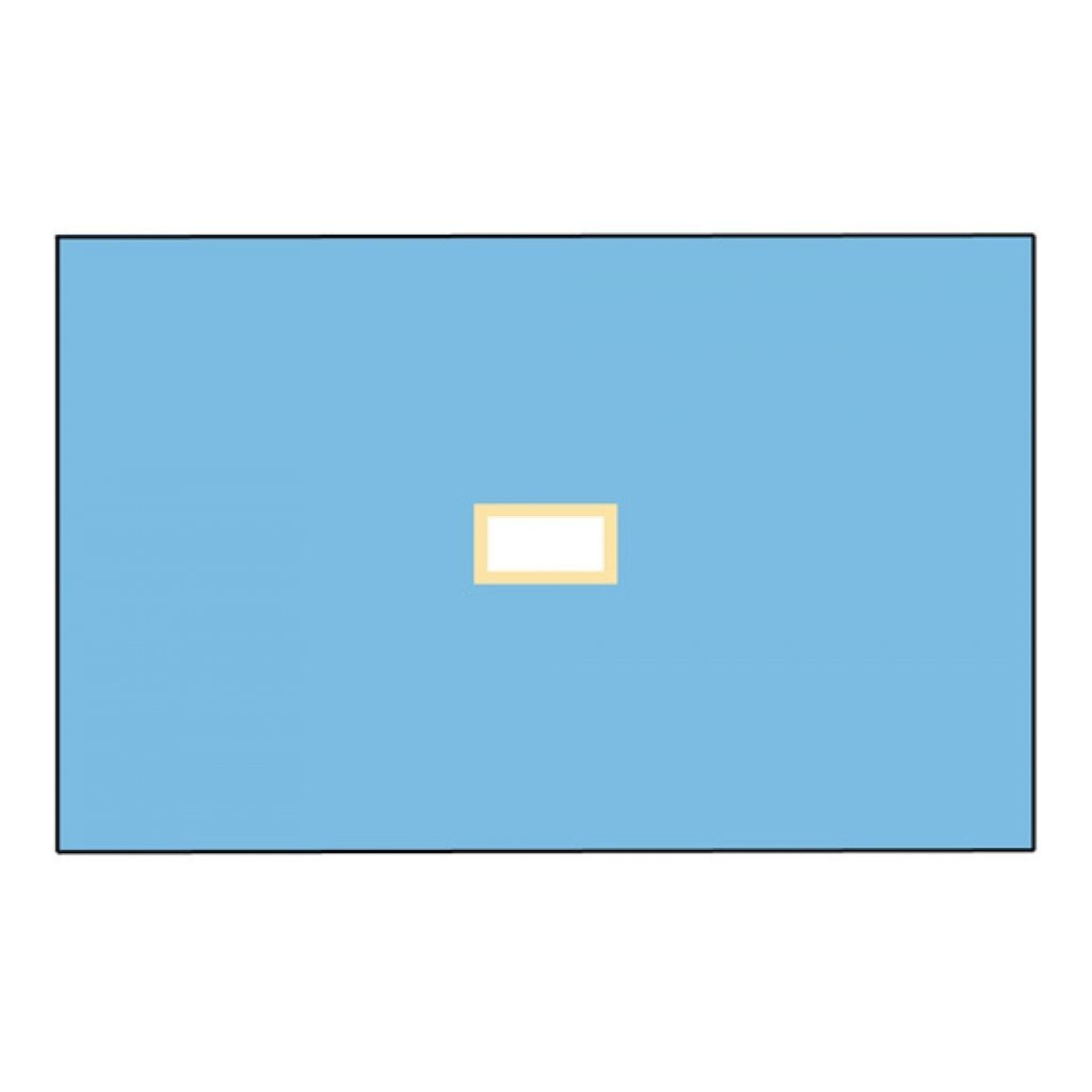 Telo Chirurgico 100X150 cm con Foro 9X18 cm - Conf. 25 Pz.