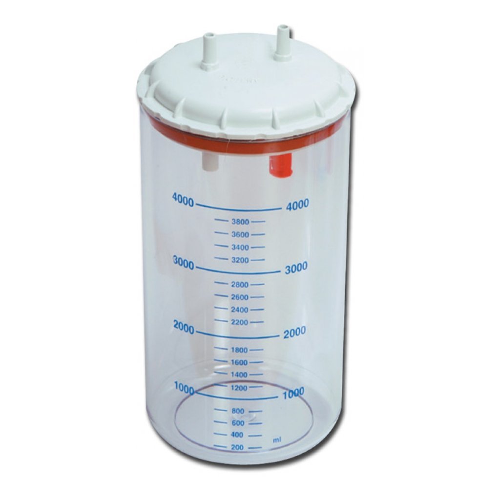 Vaso 4 Litri con Coperchio - Autoclavabile a 121°C - 1 Pz.