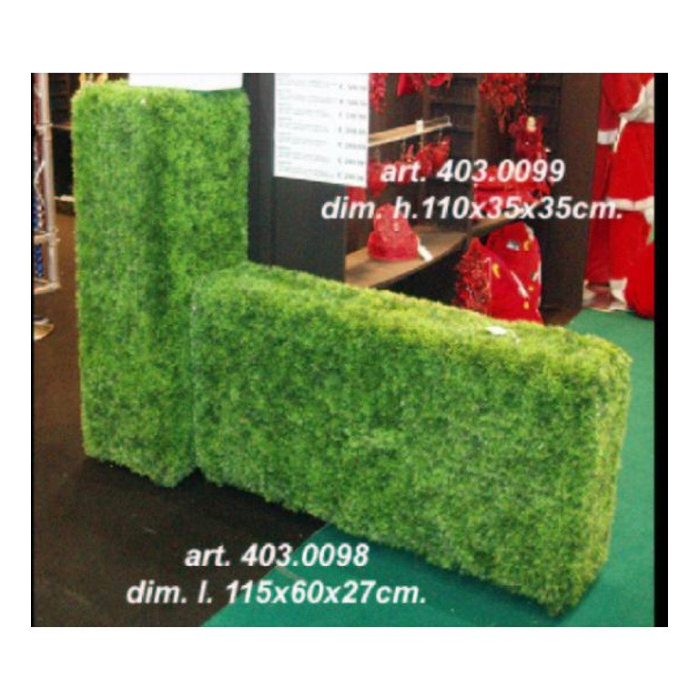 Siepe natalizia a colonna 110x35x35 cm - decorazione addobbo natale