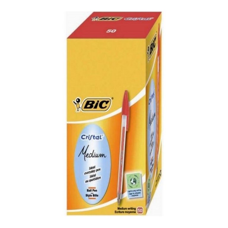 Penna a Sfera Cristal Rossa (50 Pezzi)