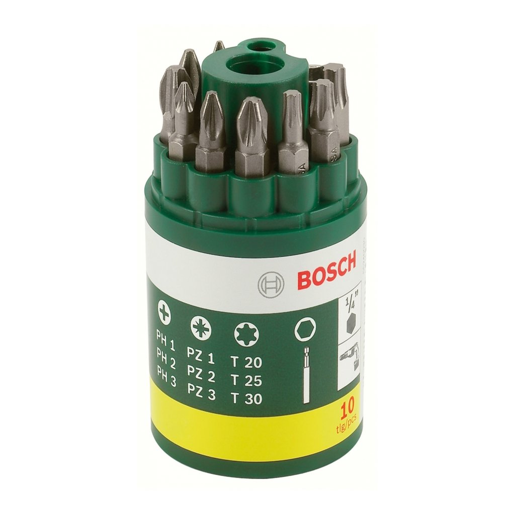 Assortimento Bit di Avvitamento (Ph + Pz+ Torx) 10 Pezzi