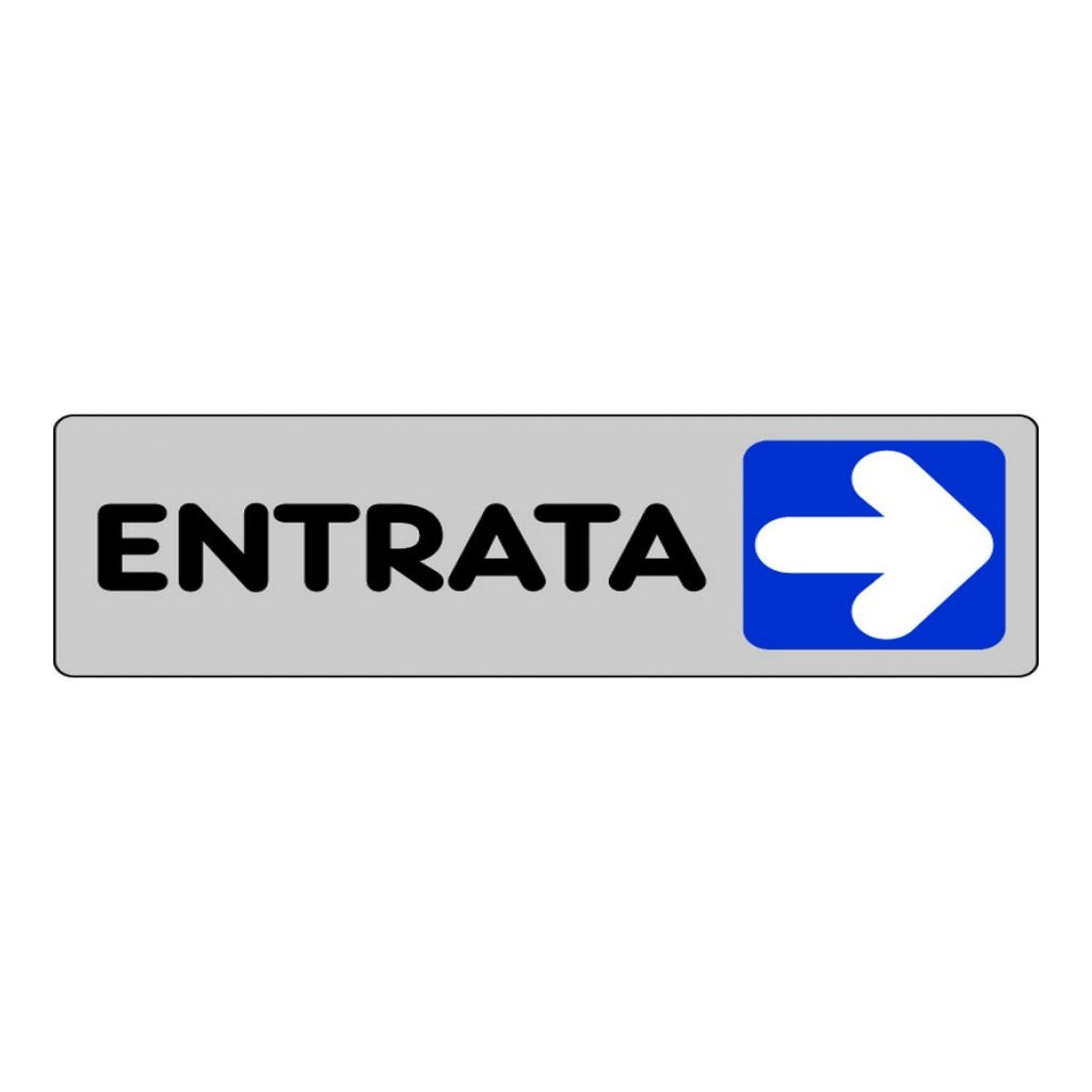 Etichetta Segnaletica Adesiva Entrata a Destra 10 Pz. cm. 15X5.