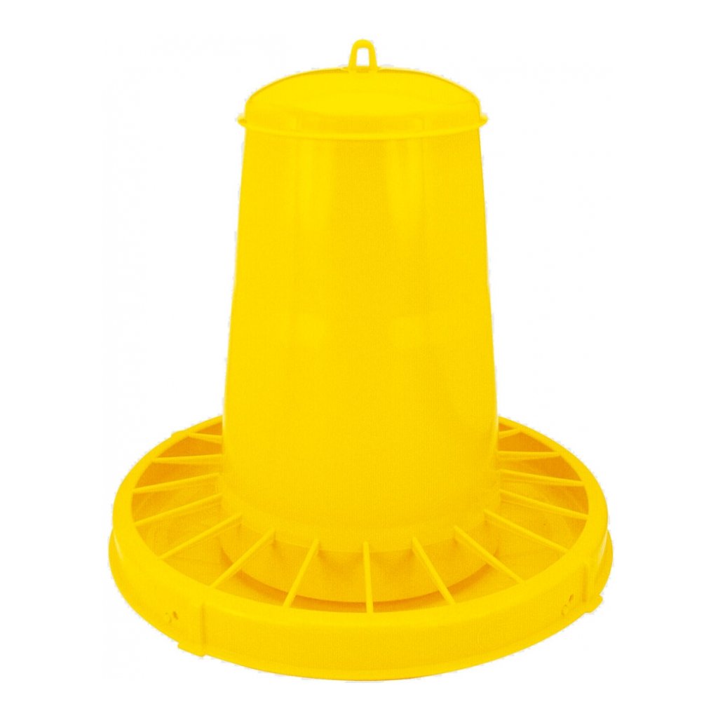 Mangiatoia Tramoggia per Polli con Antispreco lt. 20 (Kg. 15) Ø cm. 42X47 H