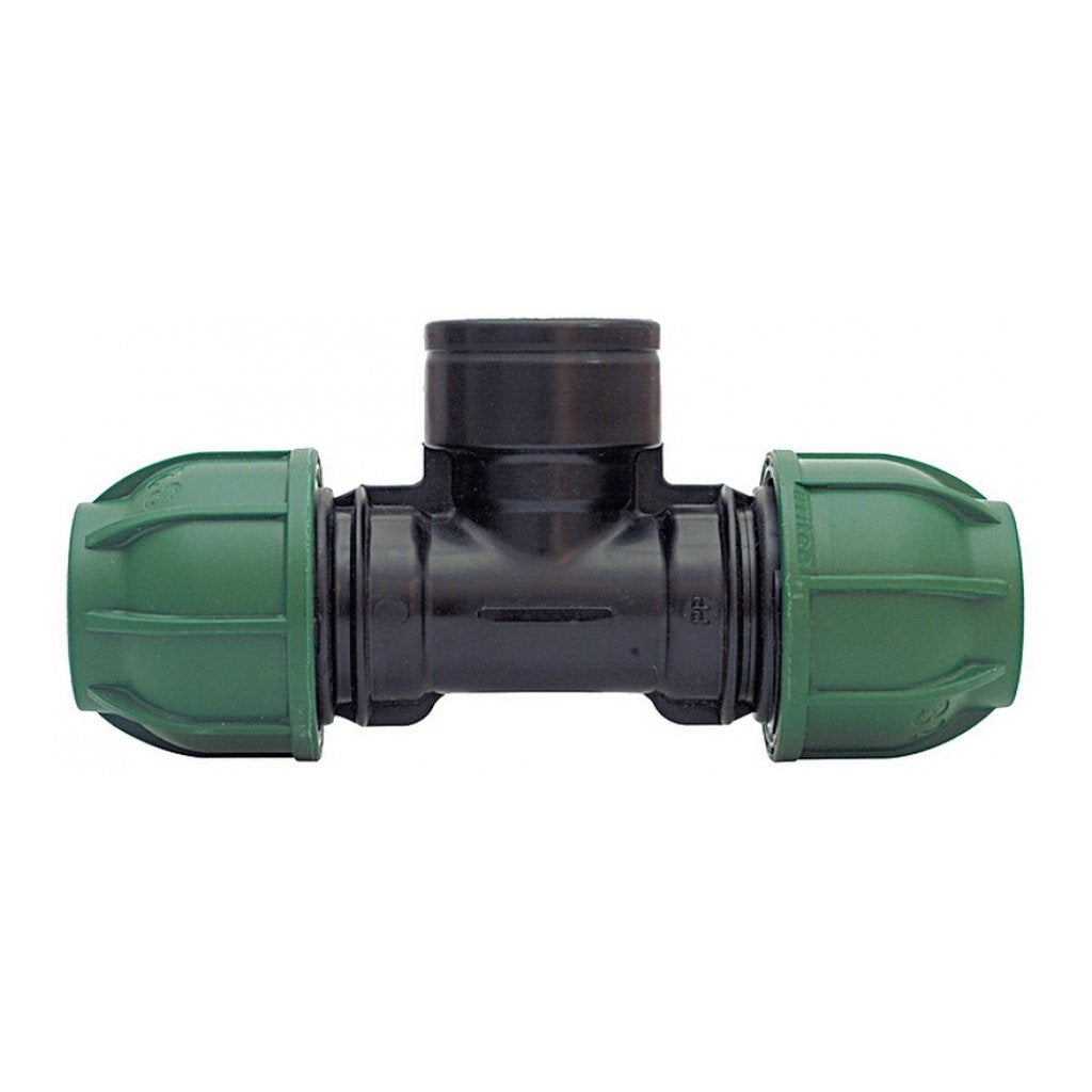 Raccordo a Compressione Pn10 Tee 90° Femmina Mis. 63X2X63