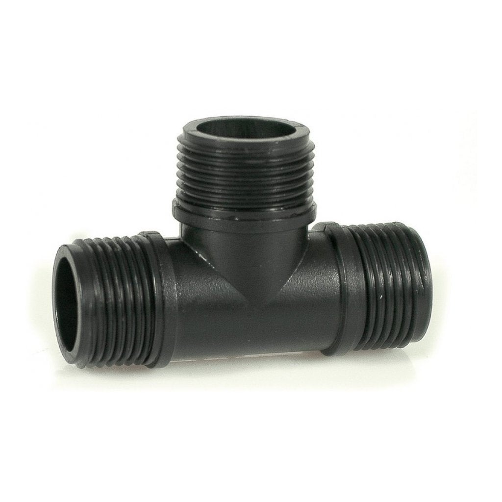 Raccordo Filettato a T Maschio per Tubo in Polietilene Mis. 2X2X2