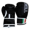 LEOPARD - Guanti boxe in ecopelle - polsino tricolore