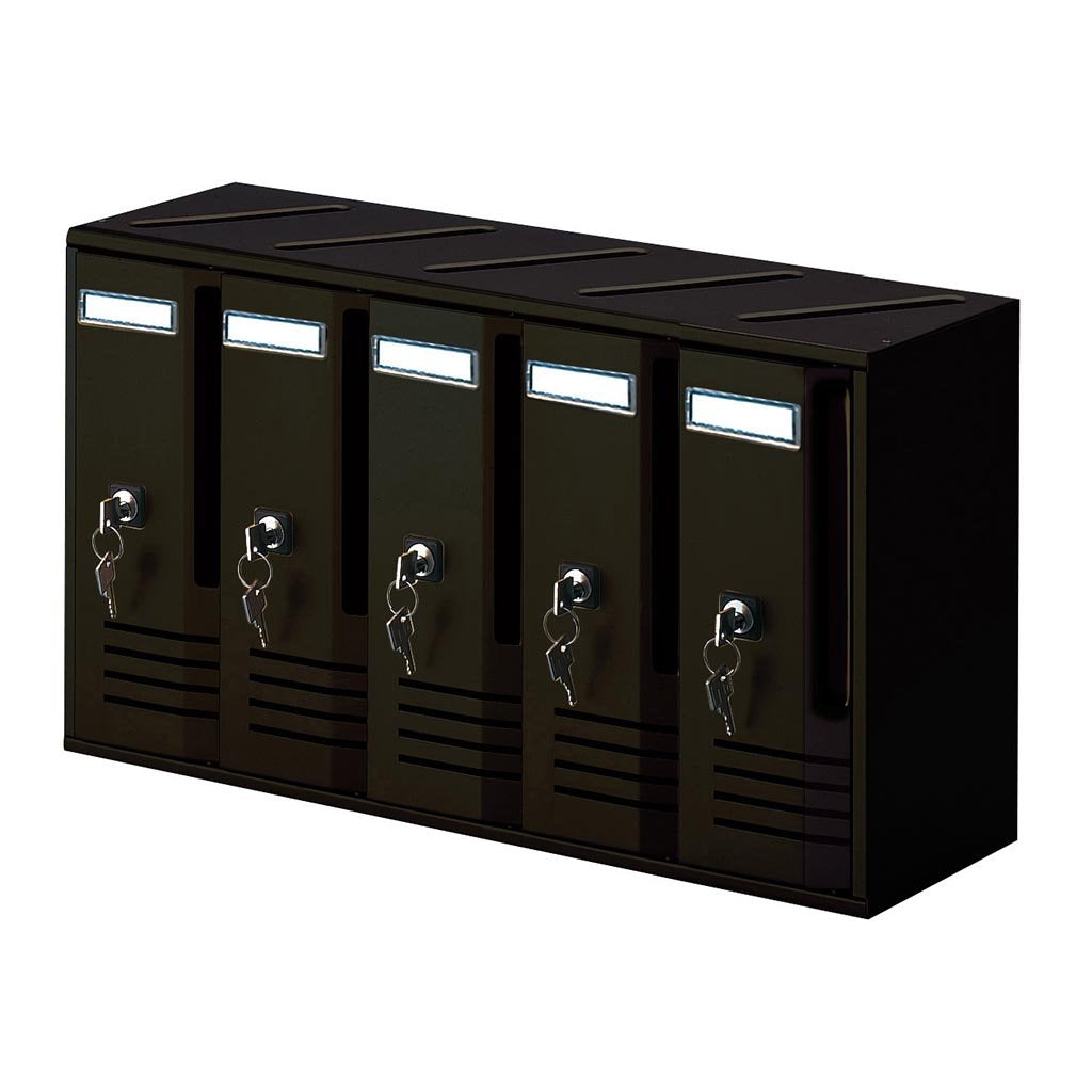 Cassetta postale a 4 posti - grigio - 520x175xh300 mm - Serie Cubo - 20C5GH