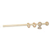 Bastone per tende a strappo Ø23 mm x 160 cm - colore naturale