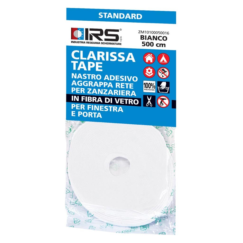 Nastro adesivo per zanzariere - aggrapparete 5 metri - bianco