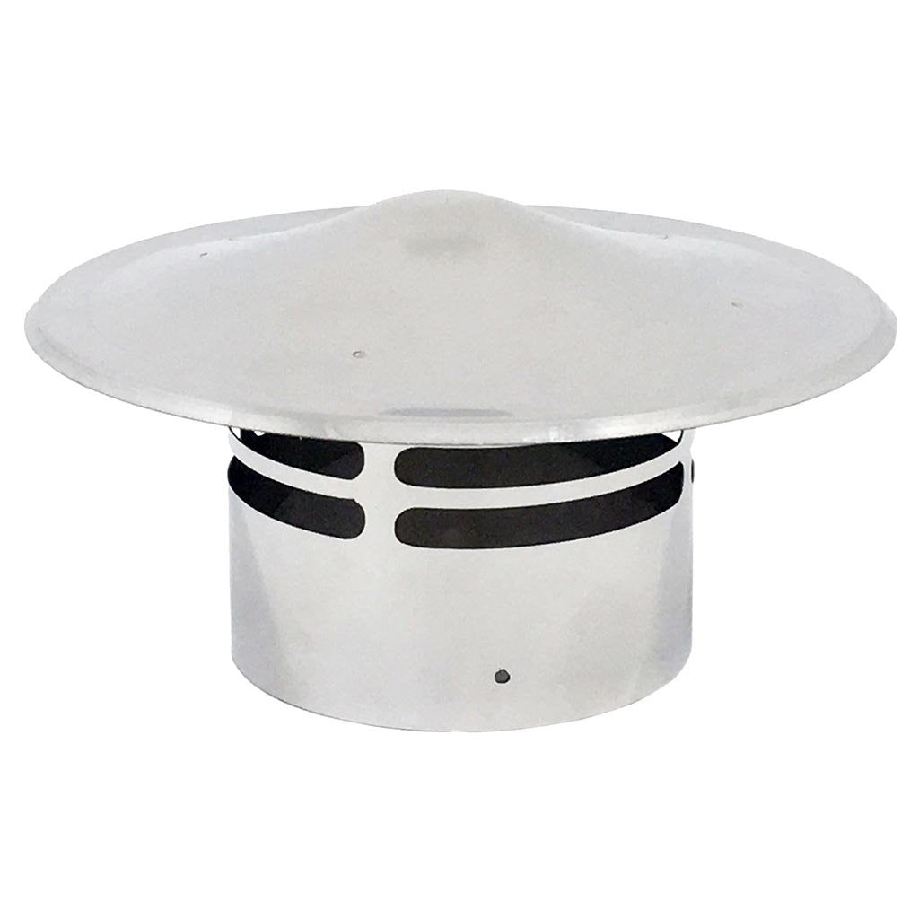 Terminale con Cappello Inox Dn Pellet - Ø10 cm