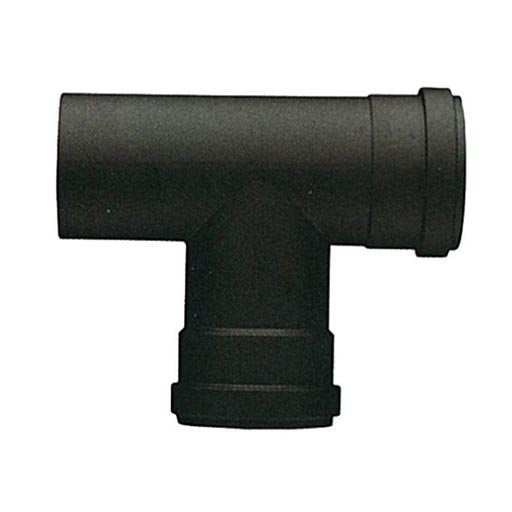 Raccordo a T in acciaio porcellanato per Stufa a Pellet - Attacco FFM - Ø12 cm