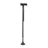 Bastone di Sicurezza con Luce - con Base a 4 Piedini - Nero - 1 Pz.