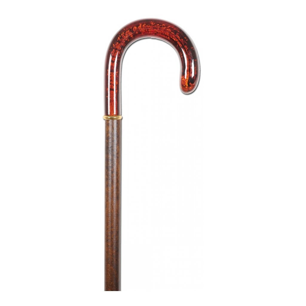 Bastone Sintetico - Manico Curvo Stile Ambra - 1 Pz.