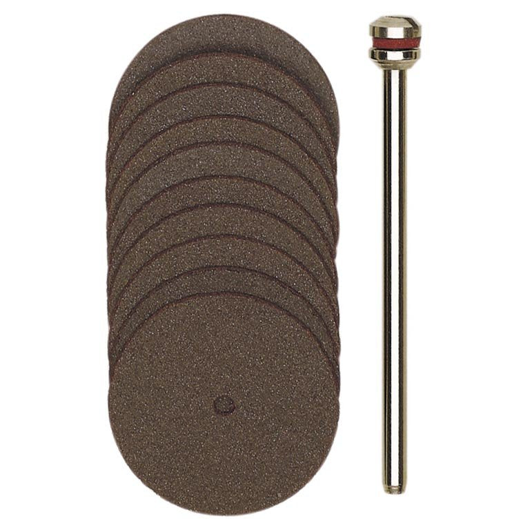 10 Dischi per traoncare Acciaio Plastiche e Legno - Codolo ø2,35 mm dischi ø22x0,7 mm - 28810