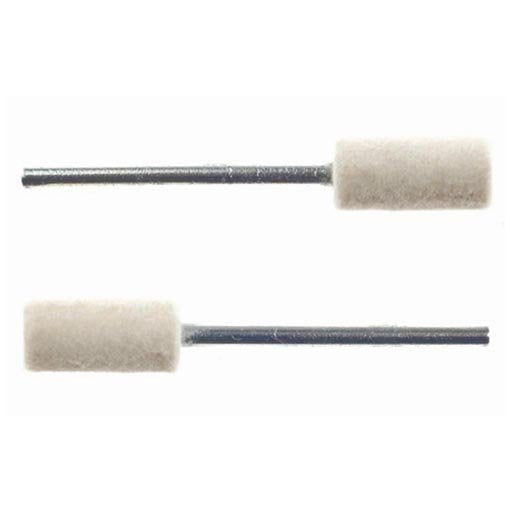 2 Feltri conici per Metalli Oro Argento e Ottone - Codolo ø2,35 mm Mola Cilindrica ø7 mm - 28802