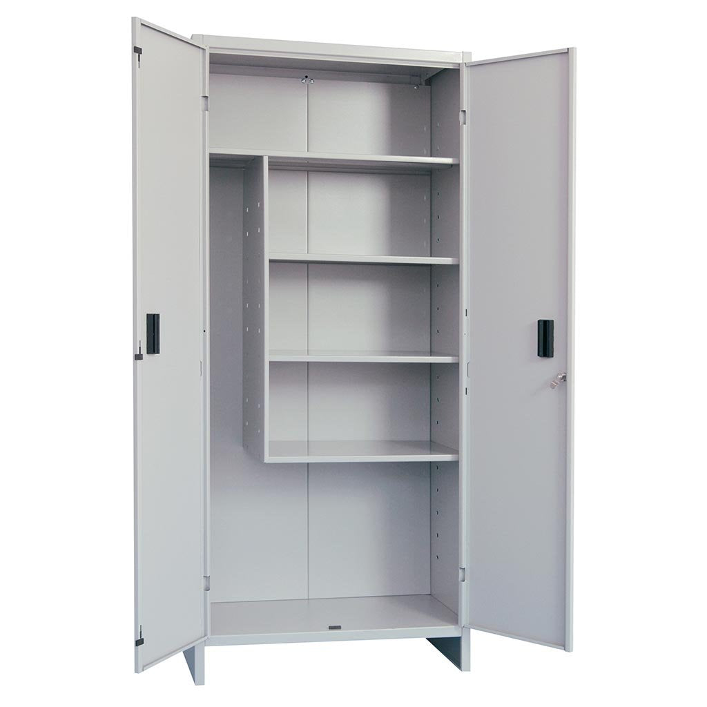 Armadio Portascope in acciaio con 2 Ante + 4 Ripiani 40x60xh179 cm