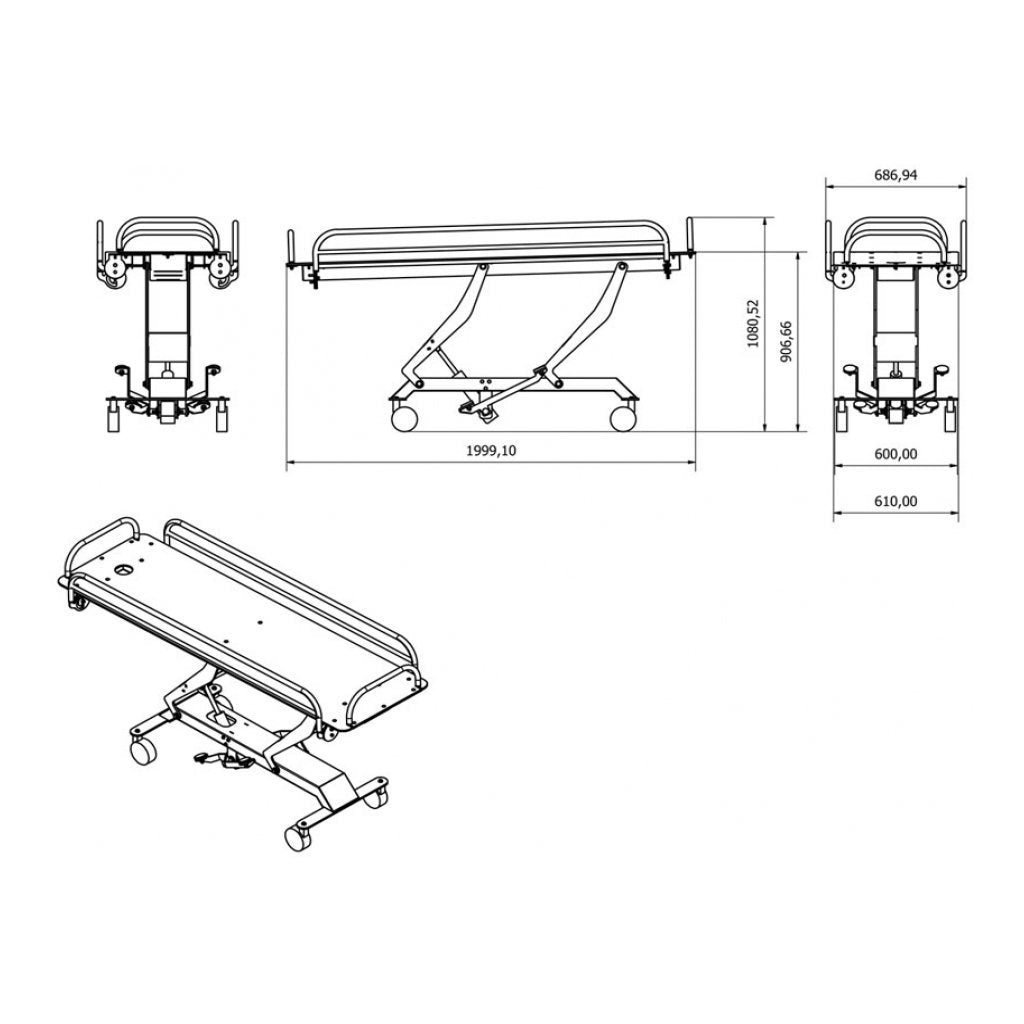 Carrello Doccia - Idraulico - 1 Pz.