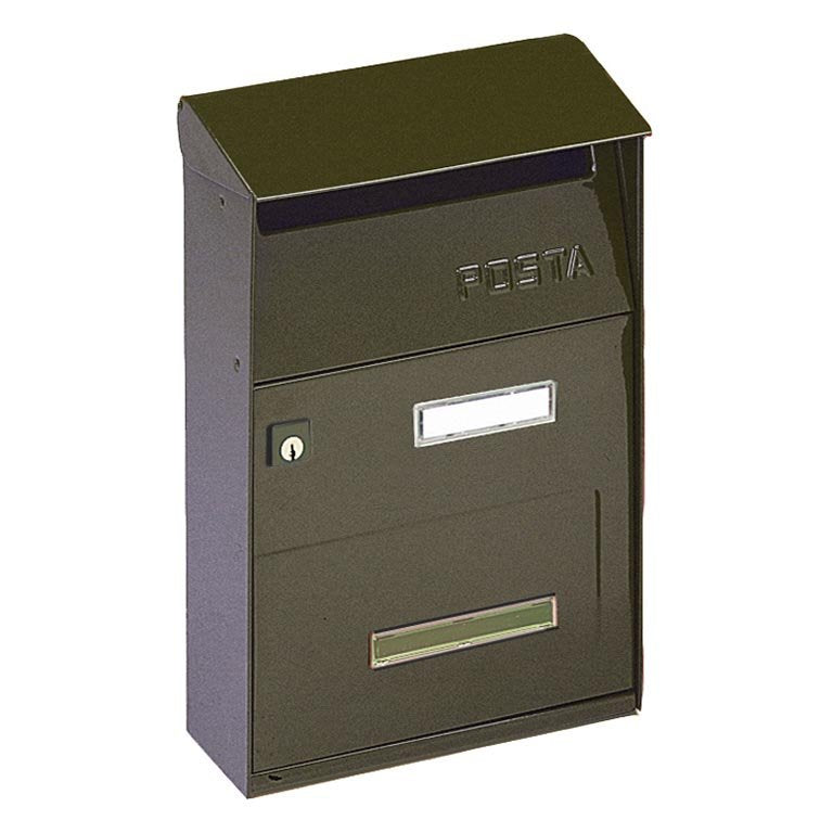 Cassetta postale elettrozincata con tetto - 220x110xh325 mm - grigio - 13FTVGH