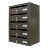 Cassetta postale a 5 posti elettrozincata - 385x250xh530 mm - Grigio - Serie Cubo/R - 20C5ROGH