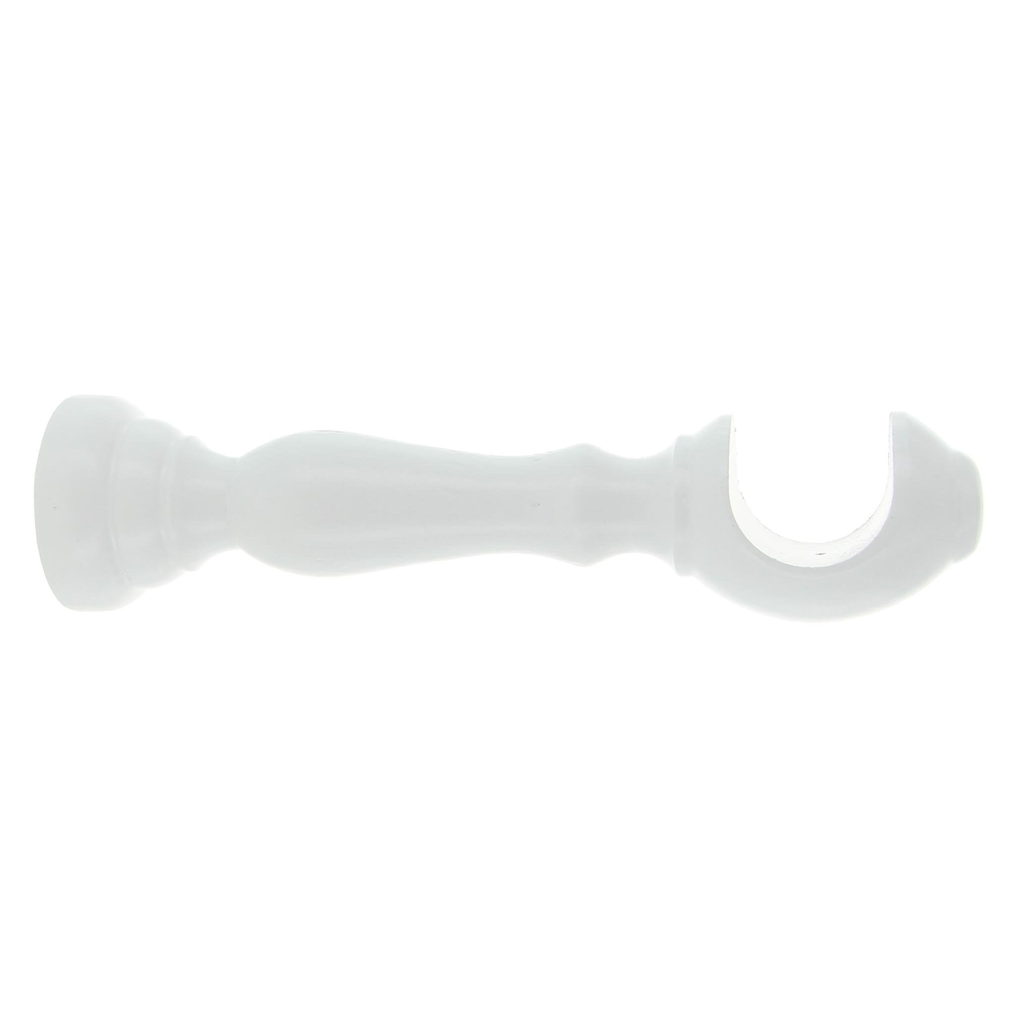 Coppia di supporti per bastone tende - lunghezza Ø35x18 cm - bianco