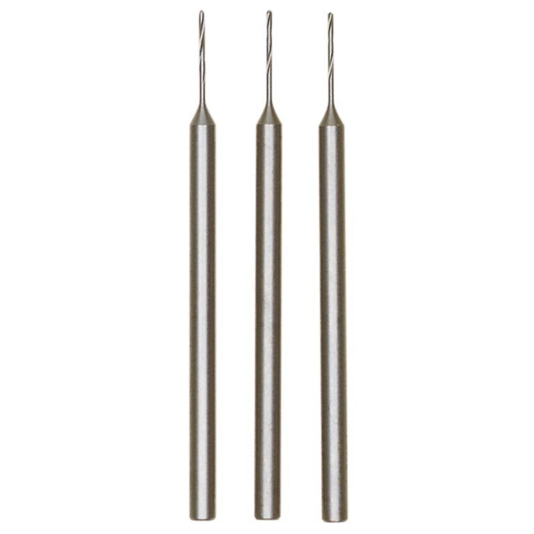 3 Punte Elicoidali HSS per forare Metallo Platica e Legno - Codolo ø 2,35 mm Punte ø1 mm - 28854