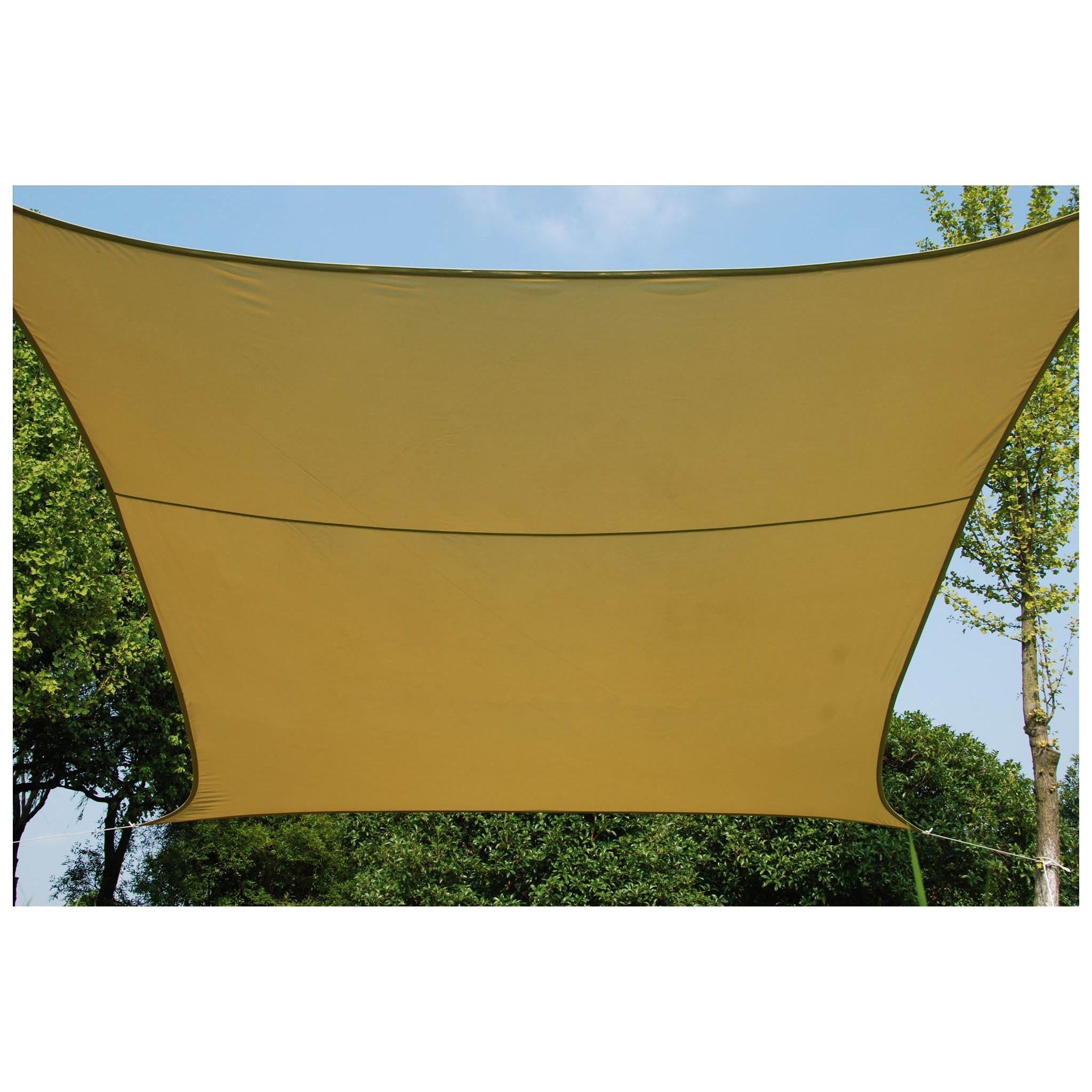 Telo Vela Ombreggiante per giardino in HDPE 290x290 cm Beige - Modello vela