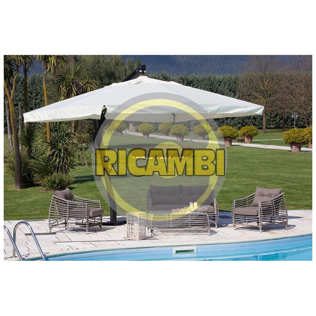 Stecca di ricambio per Ombrellone decentrato da esterno - 2x3xh152,5 cm nero