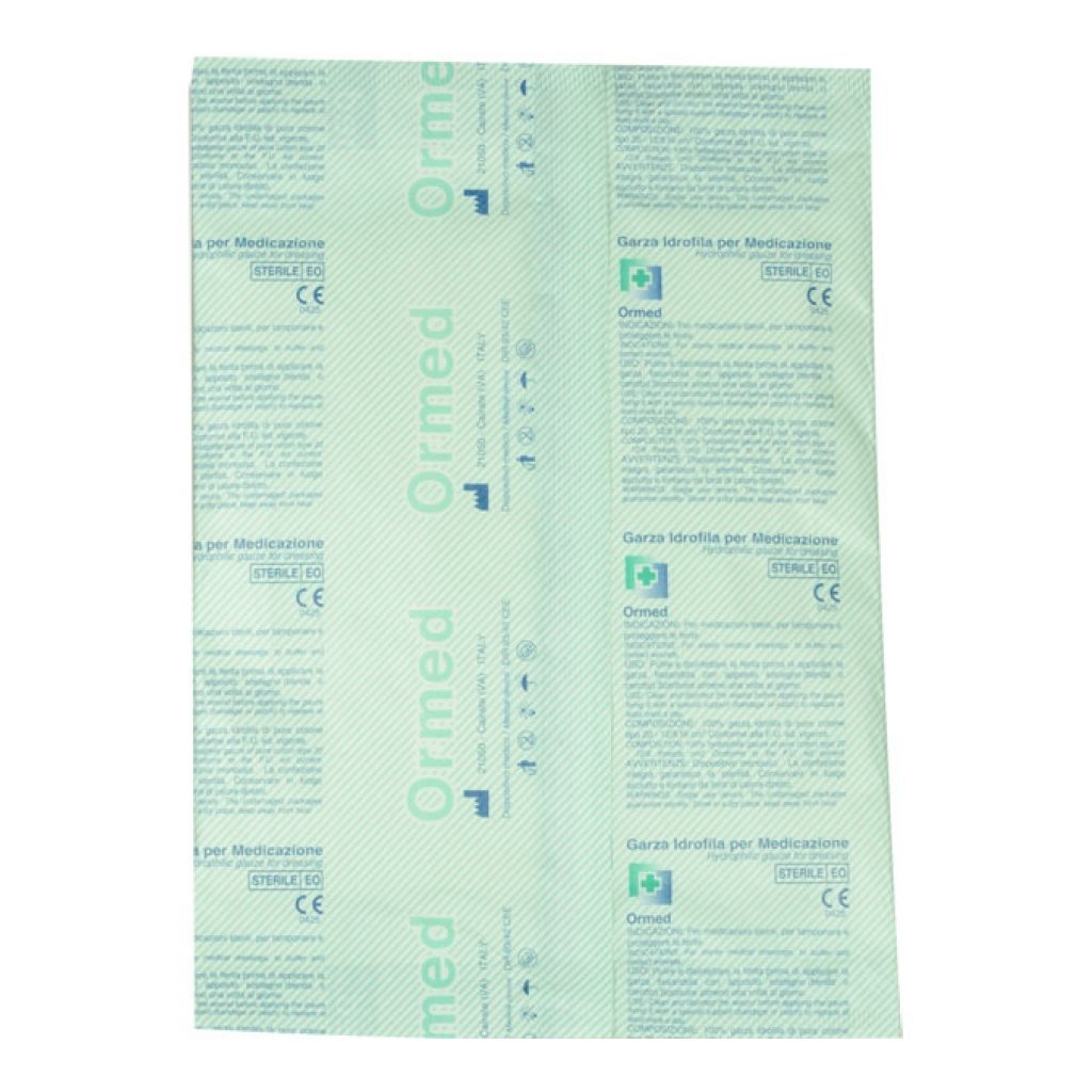 Garza Cotone Sterile 20X20Cm - Buste da 25Pz. - Conf. 100 Buste