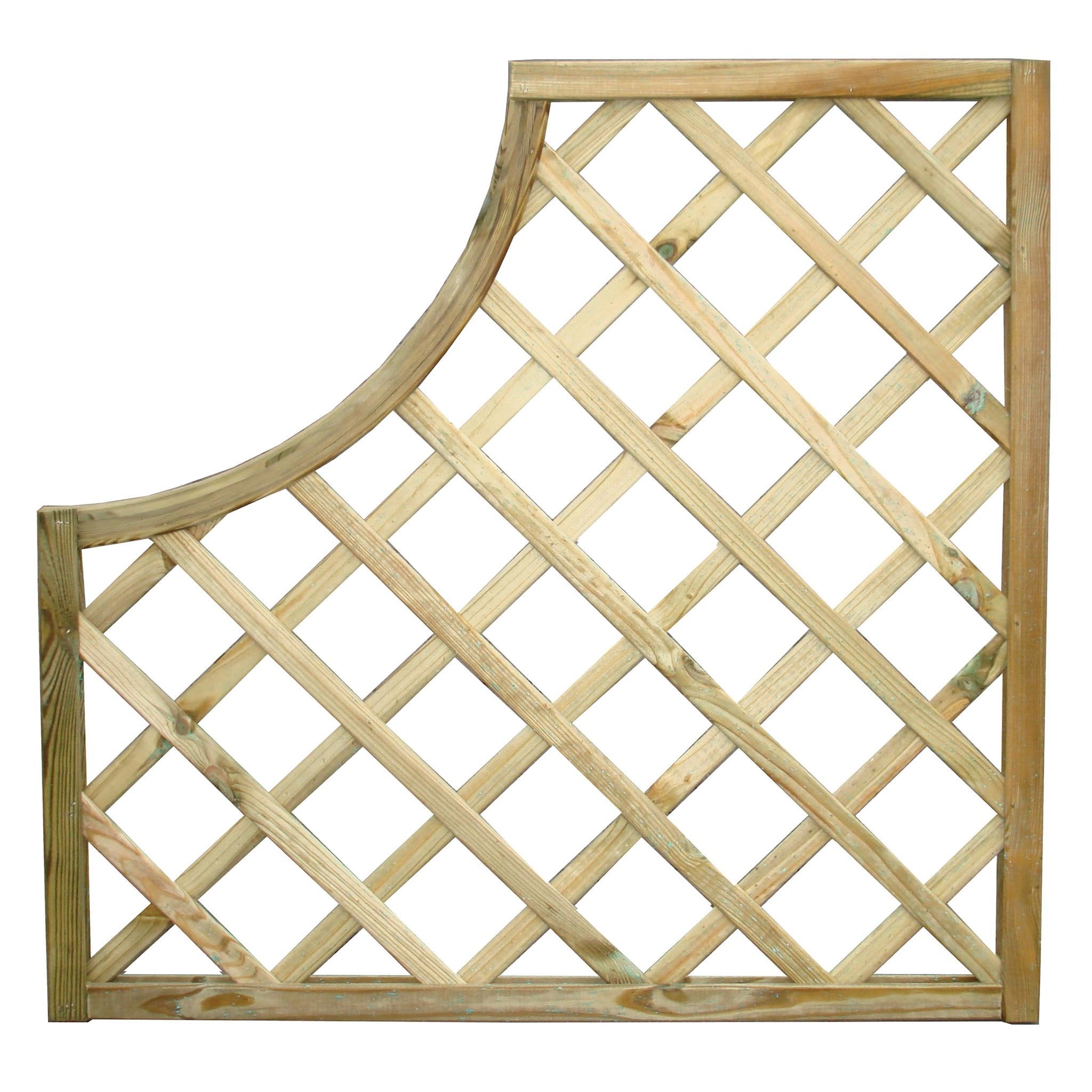 Grigliato sagomato in legno di pino impregnato 90xh90 cm