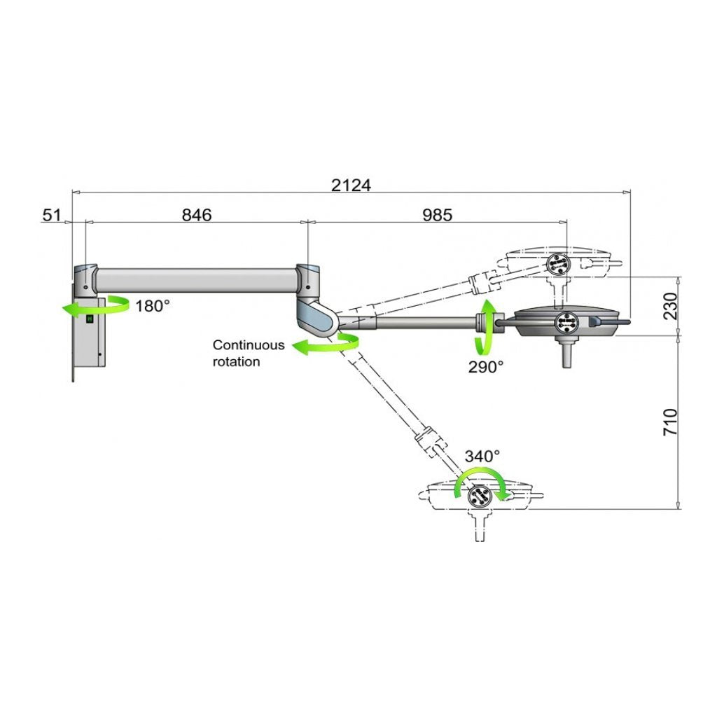Lampada Scialitica Pentaled 30E - da Parete - 1 Pz.